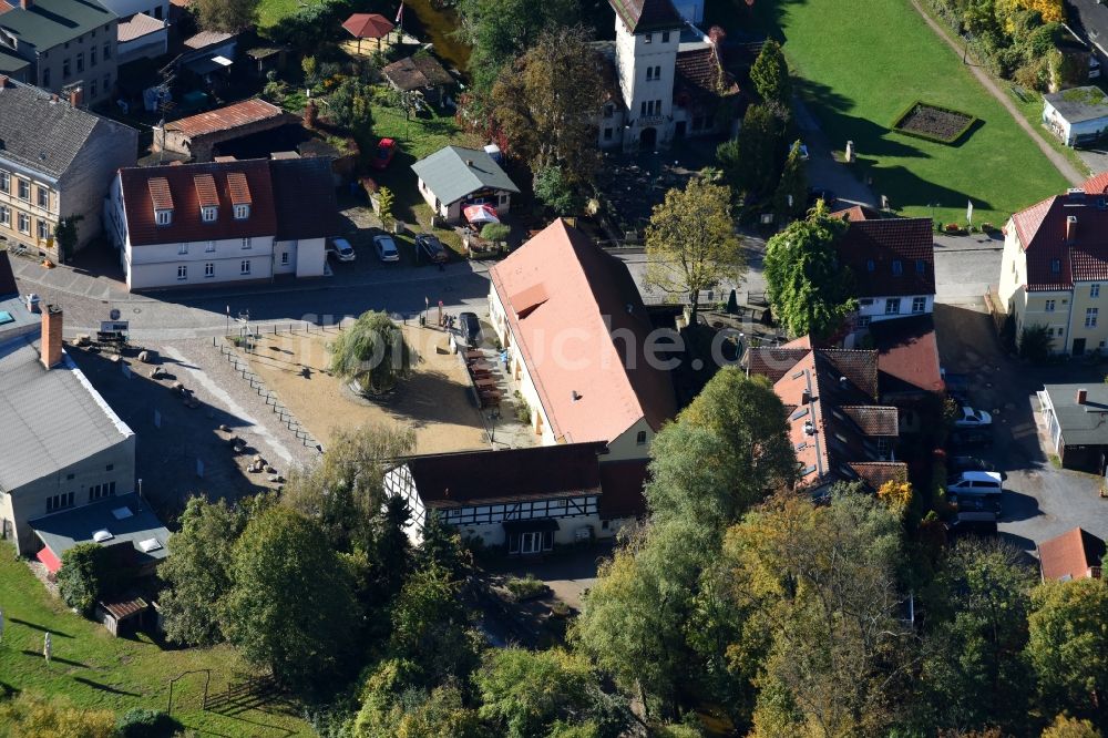 Buckow (Märkische Schweiz) aus der Vogelperspektive: Freizeitzentrum - Kino - Gebäude in Buckow (Märkische Schweiz) im Bundesland Brandenburg, Deutschland