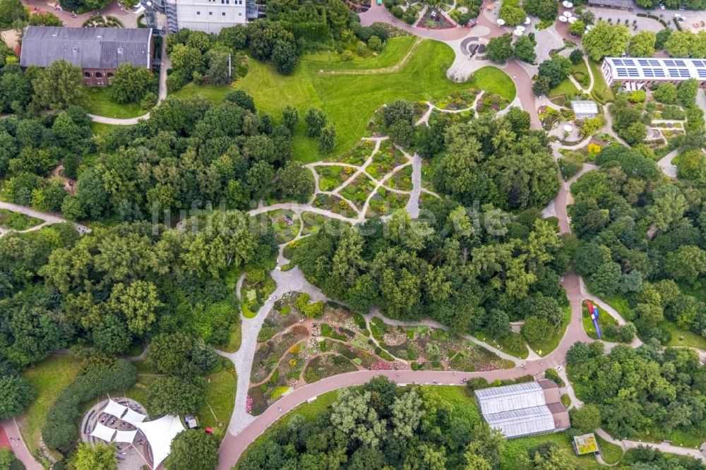 Hamm von oben - Freizeitzentrum der Maximilianpark Hamm GmbH im Ortsteil Werries in Hamm im Bundesland Nordrhein-Westfalen, Deutschland