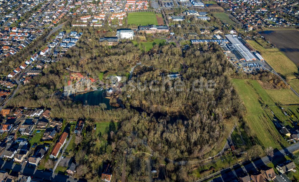 Hamm von oben - Freizeitzentrum der Maximilianpark Hamm GmbH im Ortsteil Werries in Hamm im Bundesland Nordrhein-Westfalen, Deutschland