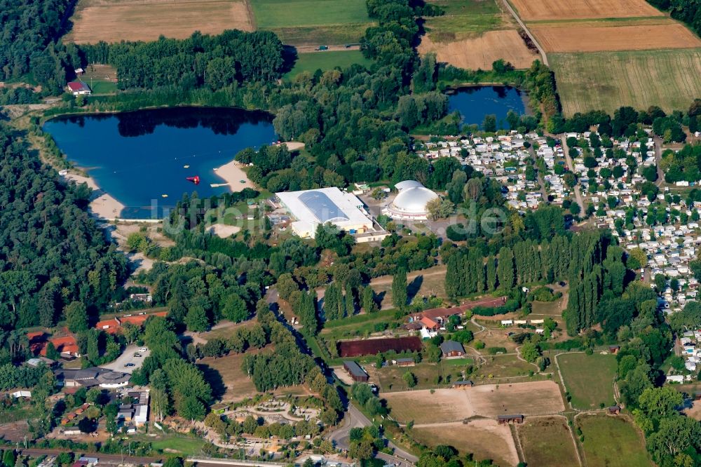 Luftaufnahme Rülzheim - Freizeitzentrum Mobydick in Rülzheim im Bundesland Rheinland-Pfalz, Deutschland