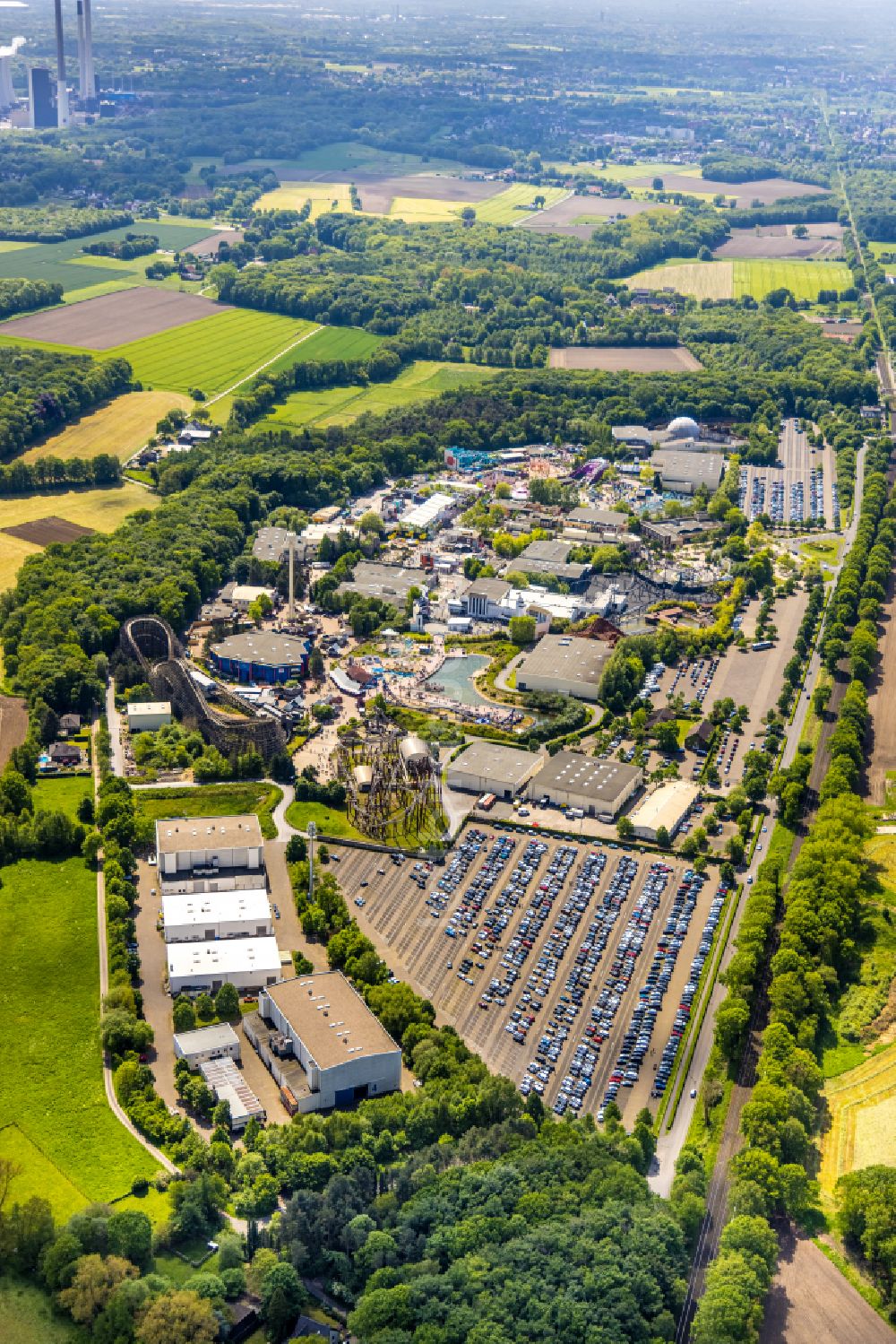 Luftbild Bottrop - Freizeitzentrum Movie Park Germany in Bottrop im Bundesland Nordrhein-Westfalen, Deutschland