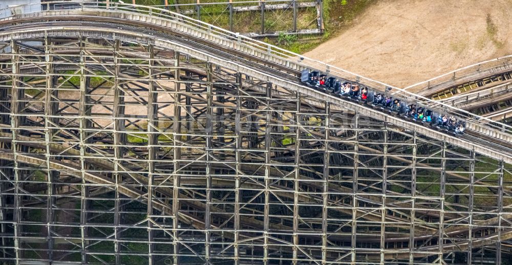 Bottrop von oben - Freizeitzentrum Movie Park Germany in Bottrop im Bundesland Nordrhein-Westfalen, Deutschland