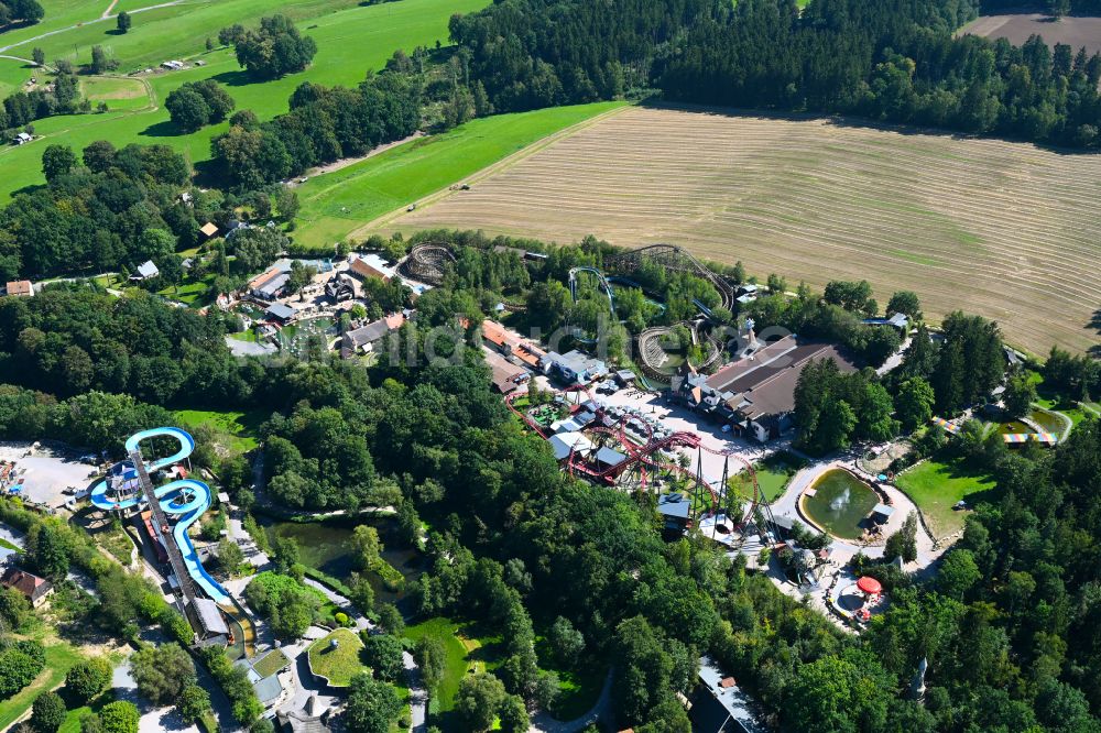 Lengenfeld aus der Vogelperspektive: Freizeitzentrum im Ortsteil Plohn in Lengenfeld im Bundesland Sachsen, Deutschland