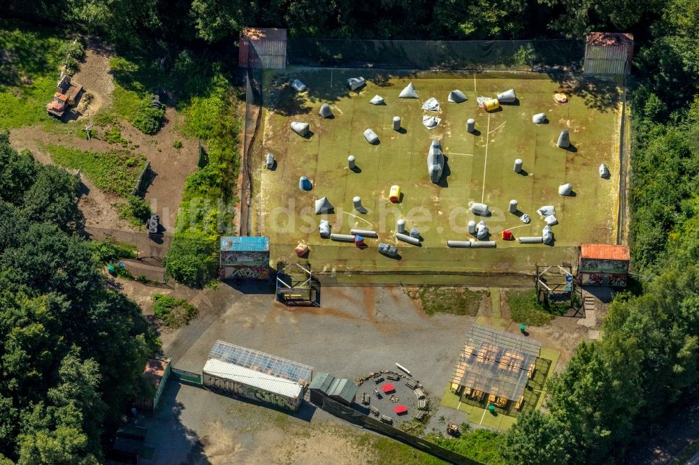 Luftbild Ennepetal - Freizeitzentrum Paintball Revolution Outpost Ennepetal an der Kölner Straße in Ennepetal im Bundesland Nordrhein-Westfalen - NRW, Deutschland