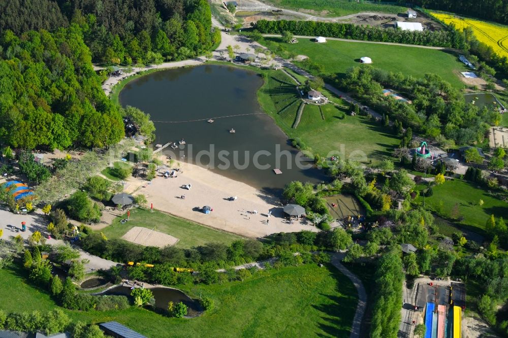 Lichtenau aus der Vogelperspektive: Freizeitzentrum Sonnenlandpark Lichtenau an der Sachsenstraße im Ortsteil Ottendorf in Lichtenau im Bundesland Sachsen, Deutschland