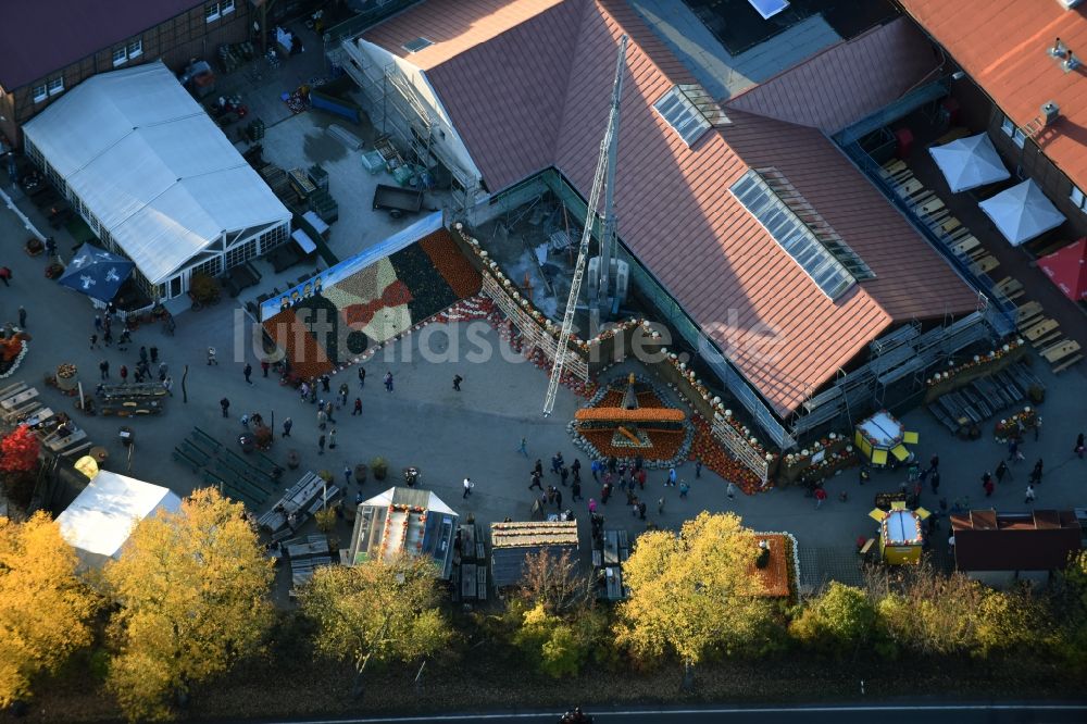 Klaistow von oben - Freizeitzentrum Spargel- und Erlebnishof Klaistow im Bundesland Brandenburg