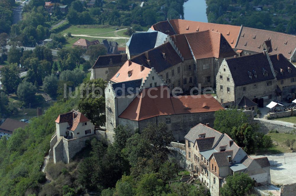 Freyburg von oben - Freyburg Schloss Neuenburg