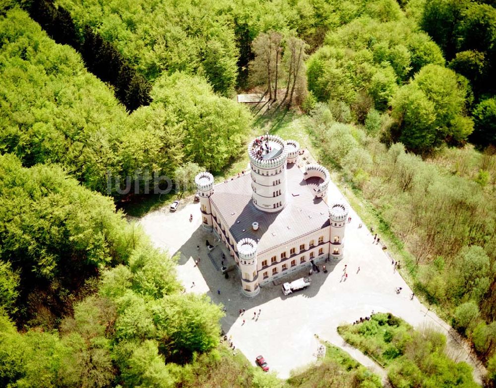 Granitz auf Rügen von oben - Frühjahrslandschaft am Jagdschloß Granitz auf Rügen.