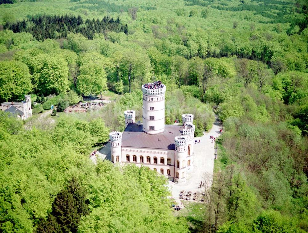 Granitz auf Rügen aus der Vogelperspektive: Frühjahrslandschaft am Jagdschloß Granitz auf Rügen