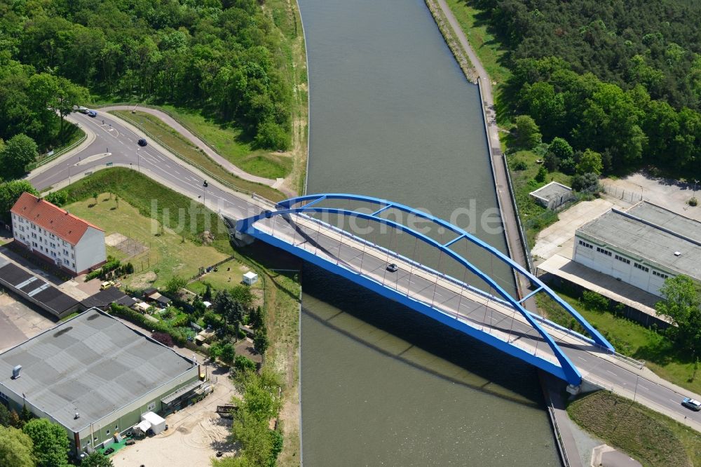 Luftbild Genthin - Friedensbrücke Genthin-Jerichow im Bundesland Sachsen-Anhalt