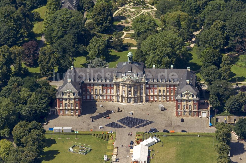 Luftbild Münster - Fürstbischöfliches Schloss Münster in Münster im Bundesland Nordrhein-Westfalen