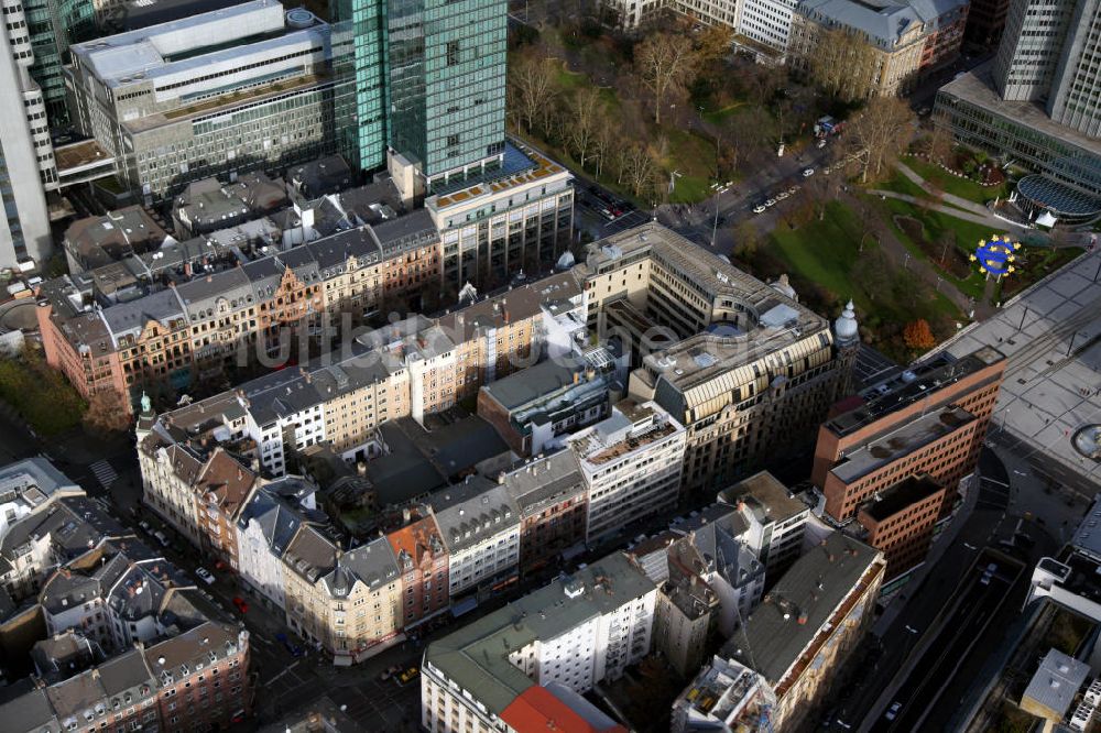 Frankfurt am Main von oben - Fürstenhof und Kaiserstraße Frankfurt am Main