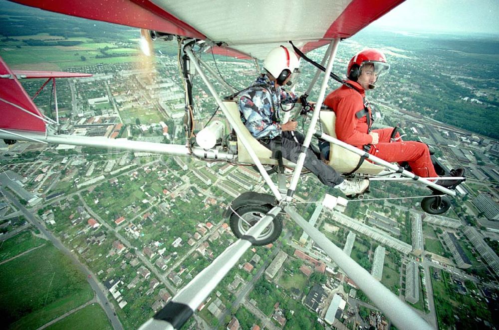 Luftbild Fürstenwalde / Brandenburg - Fürstenwalde / Brandenburg Ultraleichtflieger-Mitflug (von Flugplatz Eggersdorf aus) 26.09.1993