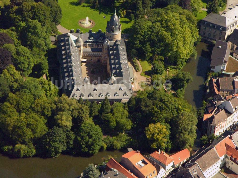 Detmold aus der Vogelperspektive: Fürstliches Residenzschloß Detmold