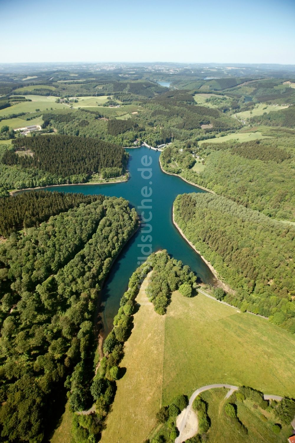 Meinerzhagen von oben - Fürwiggetalsperre in Meinerzhagen im Bundesland Nordrhein-Westfalen