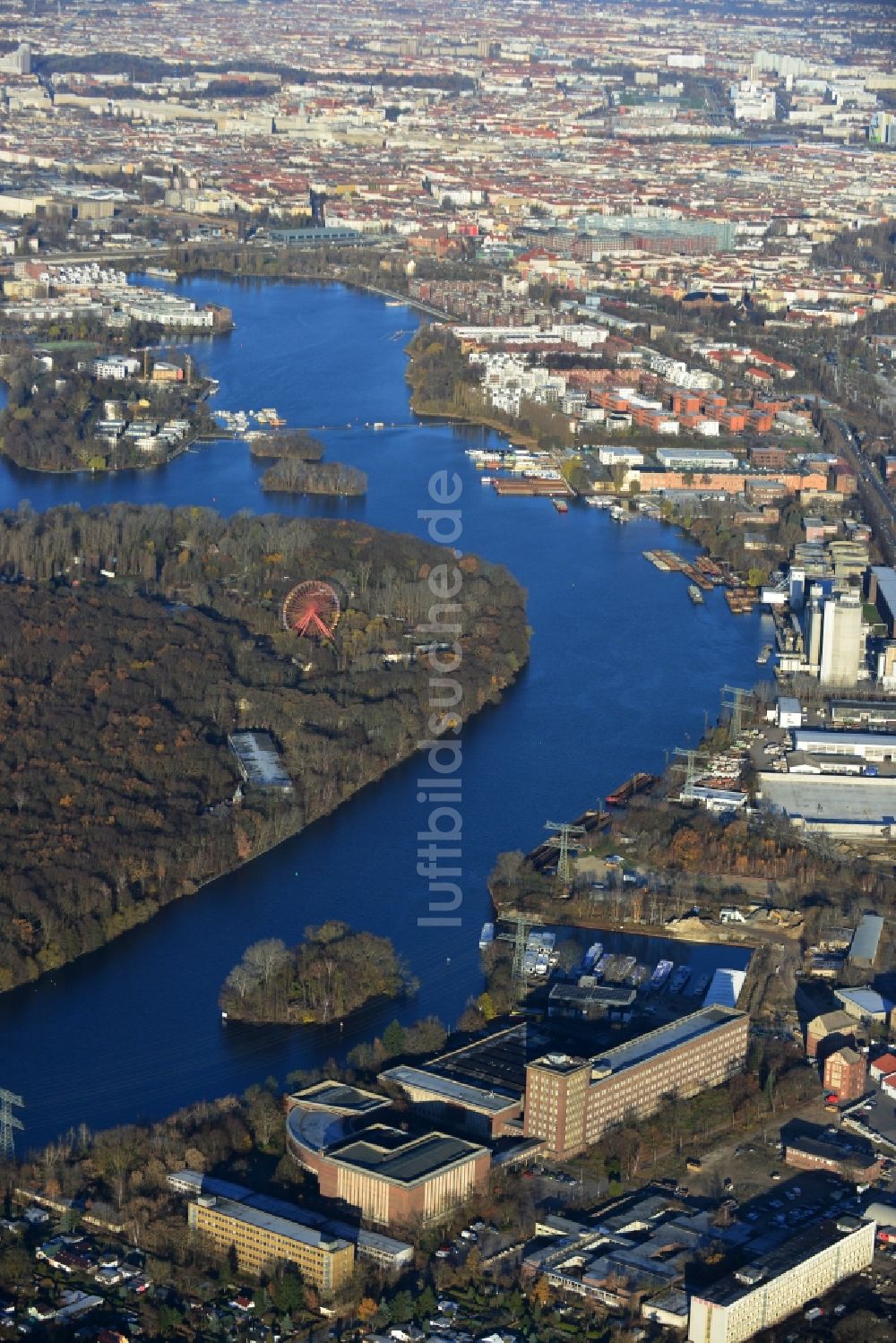 Luftaufnahme Berlin - Funkhaus Berlin Nalepastraße in Treptow-Köpenick