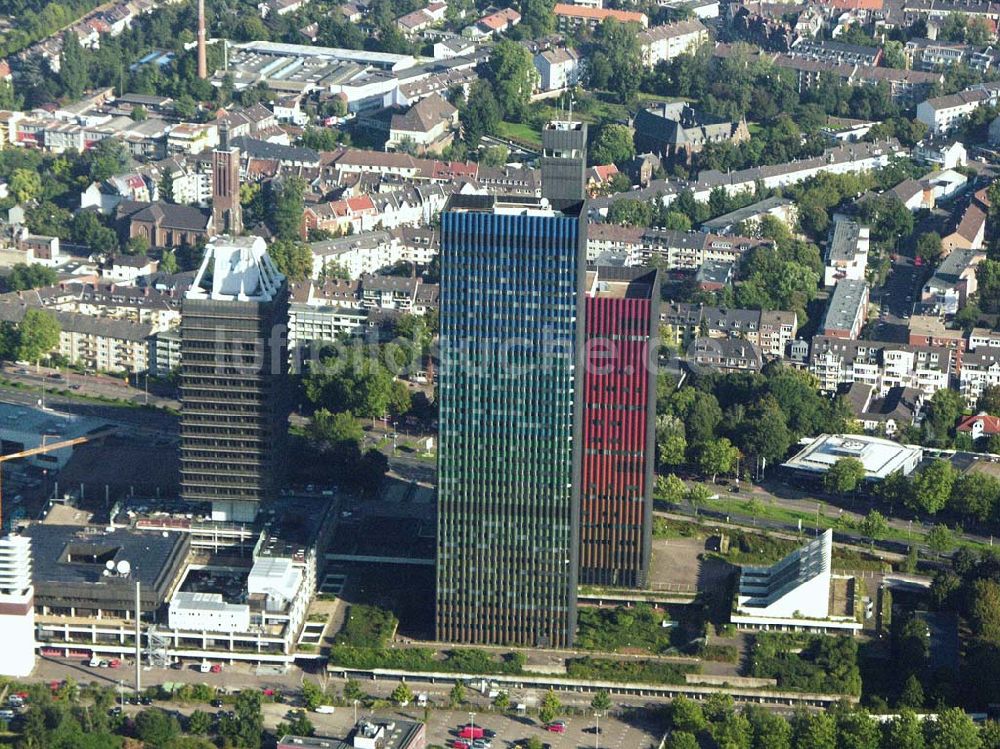 Luftaufnahme Köln - Funkhaus des Deutschlandfunk (DFL) und das ehem. Hochhaus der Deutschen Welle - Köln (NRW)