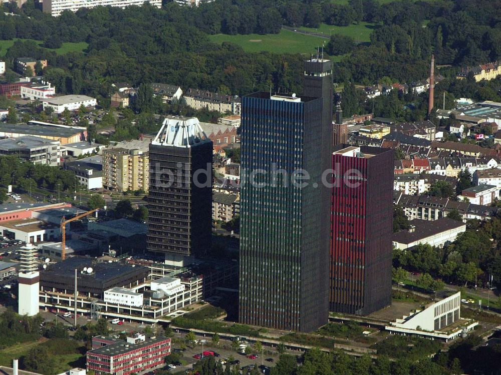 Köln aus der Vogelperspektive: Funkhaus des Deutschlandfunk (DFL) und das ehem. Hochhaus der Deutschen Welle - Köln (NRW)