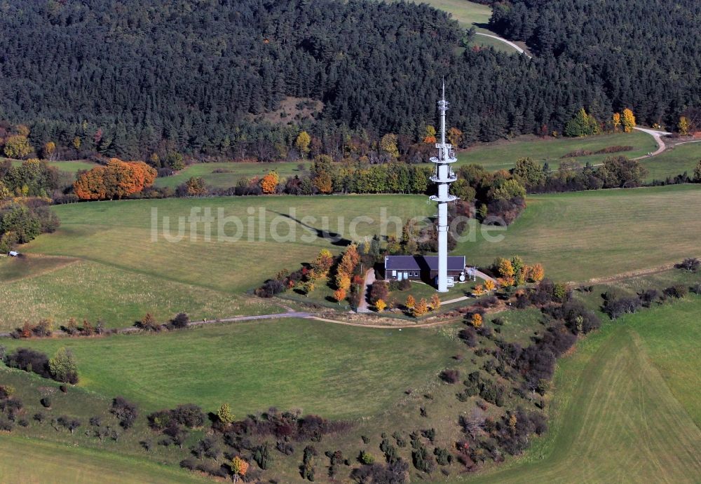 Oßmaritz von oben - Funkturm bei Oßmaritz in Thüringen