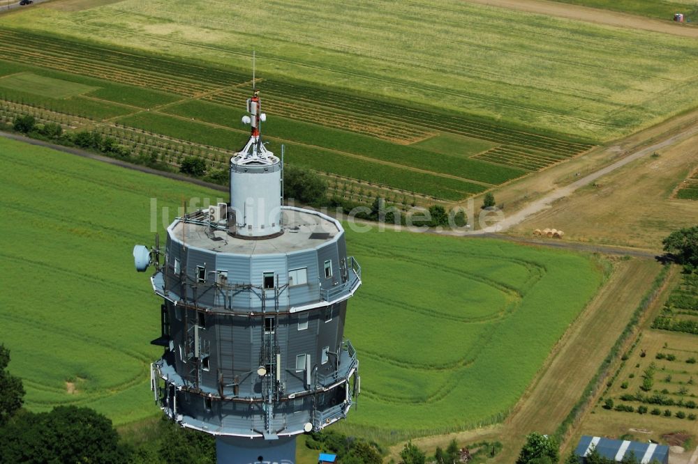 Birkholzaue von oben - Funkturm und Sendeanlage als Grundnetzsender in Birkholzaue im Bundesland Brandenburg