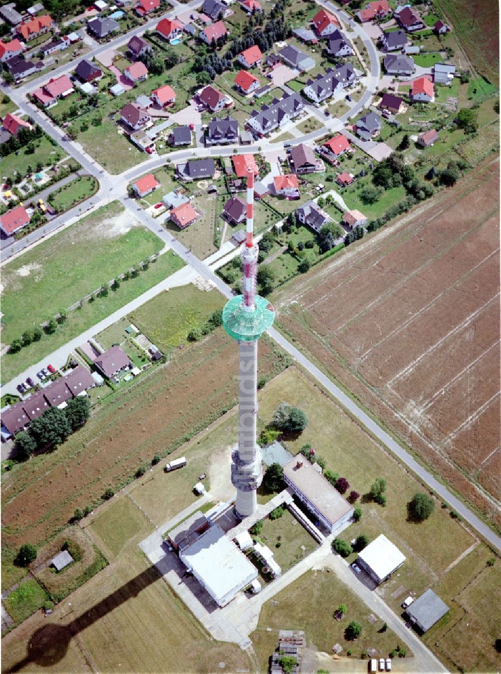 Luftbild Calau - Funkturm und Sendeanlage als Grundnetzsender in Calau im Bundesland Brandenburg, Deutschland