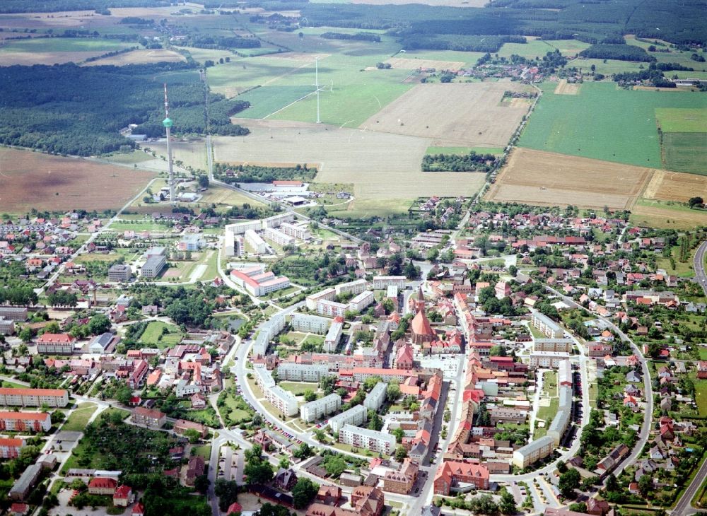 Luftbild Calau - Funkturm und Sendeanlage als Grundnetzsender in Calau im Bundesland Brandenburg, Deutschland