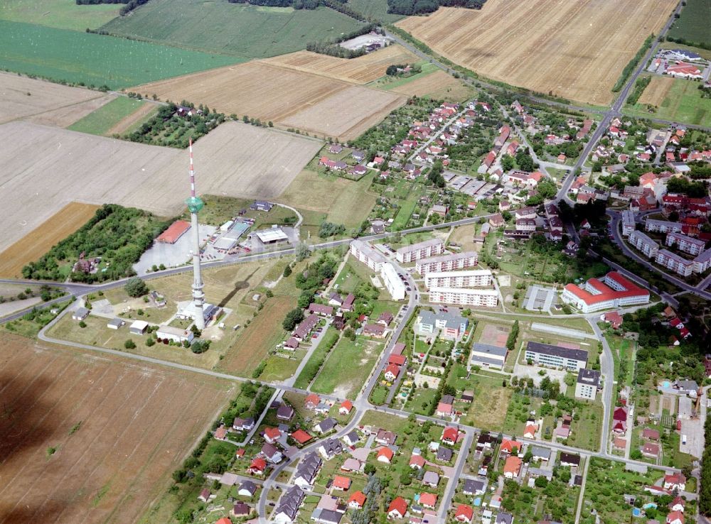 Calau aus der Vogelperspektive: Funkturm und Sendeanlage als Grundnetzsender in Calau im Bundesland Brandenburg, Deutschland