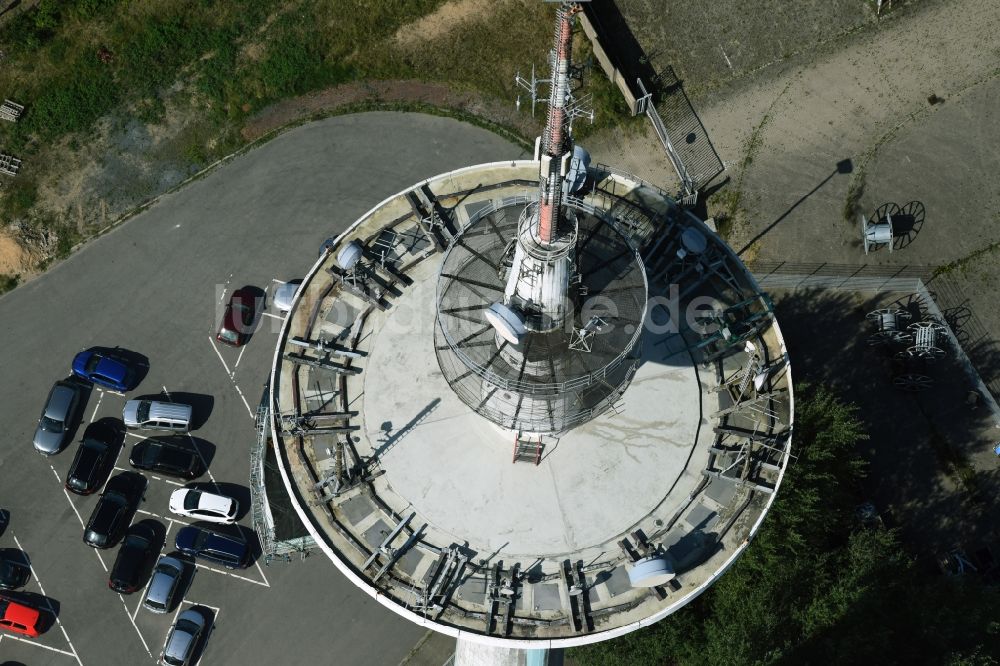 Luftbild Heide - Funkturm und Sendeanlage als Grundnetzsender und Fernmeldeturm in Heide im Bundesland Schleswig-Holstein, Deutschland