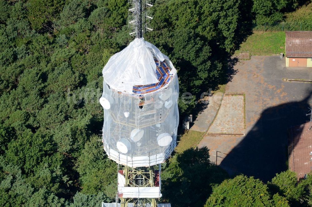 Luftbild Maikammer - Funkturm und Sendeanlage auf der Kalmit in Maikammer im Bundesland Rheinland-Pfalz