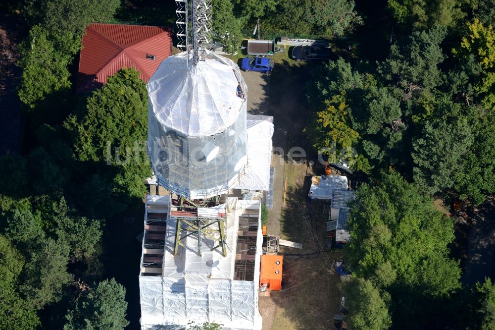 Luftaufnahme Maikammer - Funkturm und Sendeanlage auf der Kalmit in Maikammer im Bundesland Rheinland-Pfalz