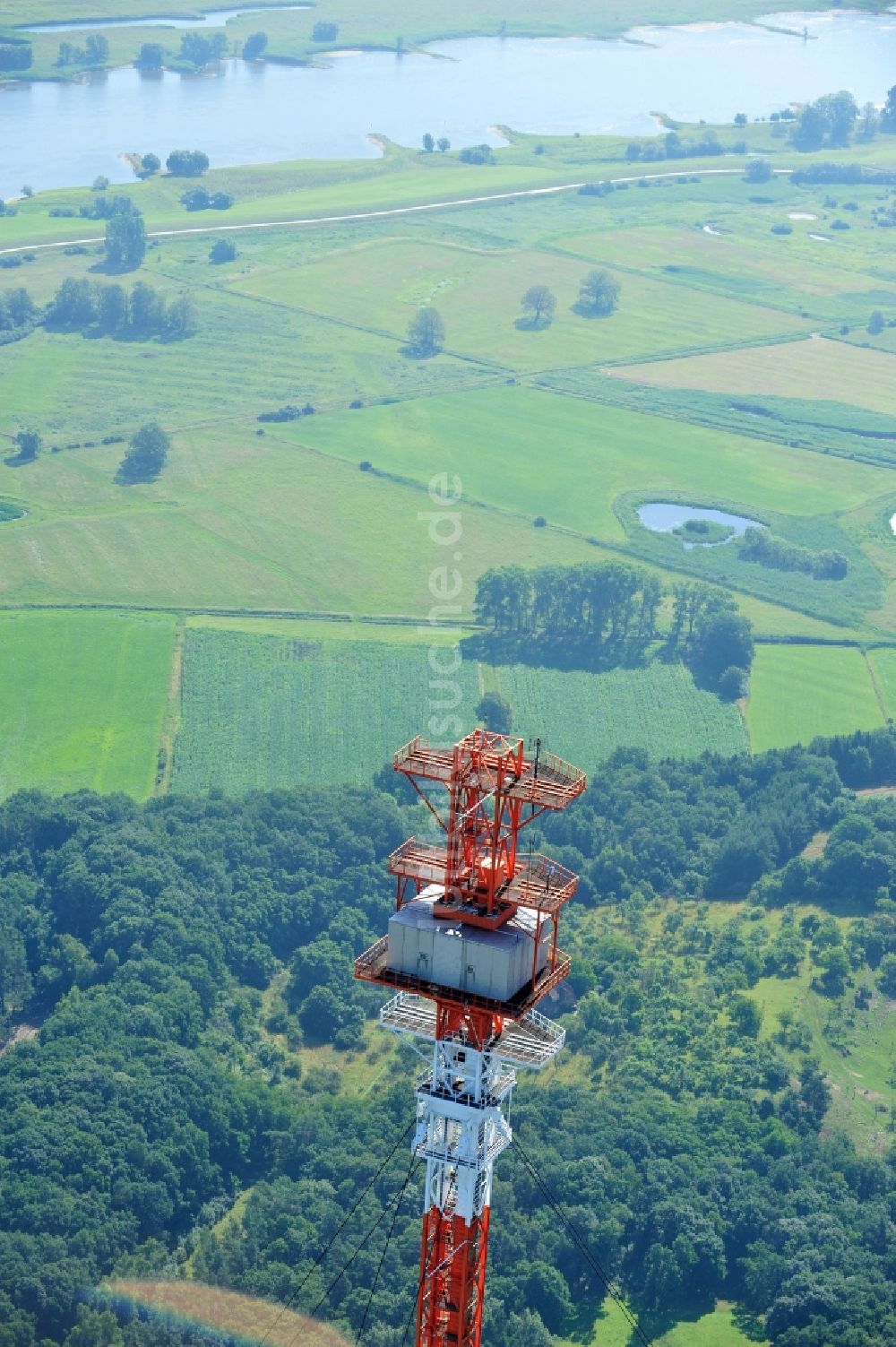 Dannenberg aus der Vogelperspektive: Funkturm Umsetzer Dannenberg bei Höhbeck im Bundesland Niedersachsen