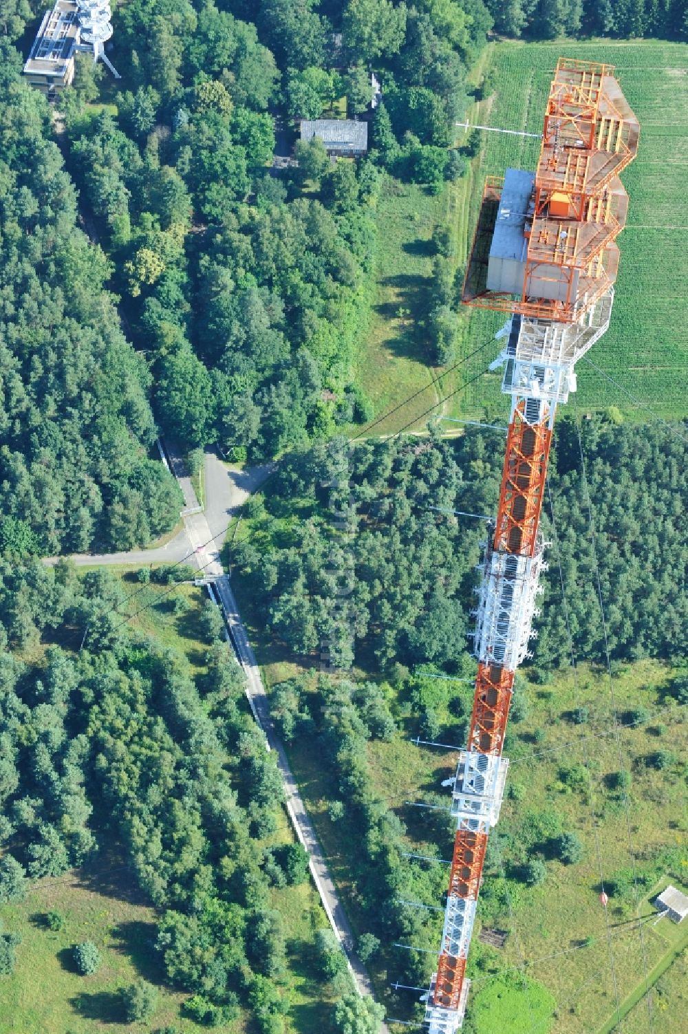 Luftaufnahme Dannenberg - Funkturm Umsetzer Dannenberg bei Höhbeck im Bundesland Niedersachsen