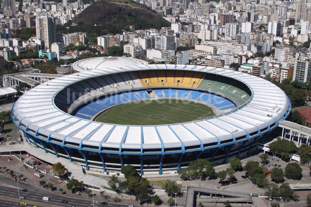 Luftbild Rio de Janeiro - Fussball- und Mehrzweckhalle Stadion Estadio do Maracana vor dem Umbau anlässlich des FIFA World Cup 2014 in Rio de Janeiro in Brasilien 