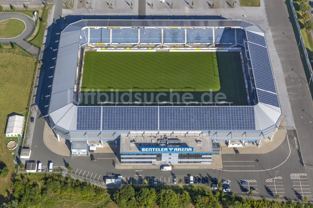 Luftbild Paderborn - Fußball- Stadion Benteler- Arena in Paderborn im Bundesland Nordrhein-Westfalen