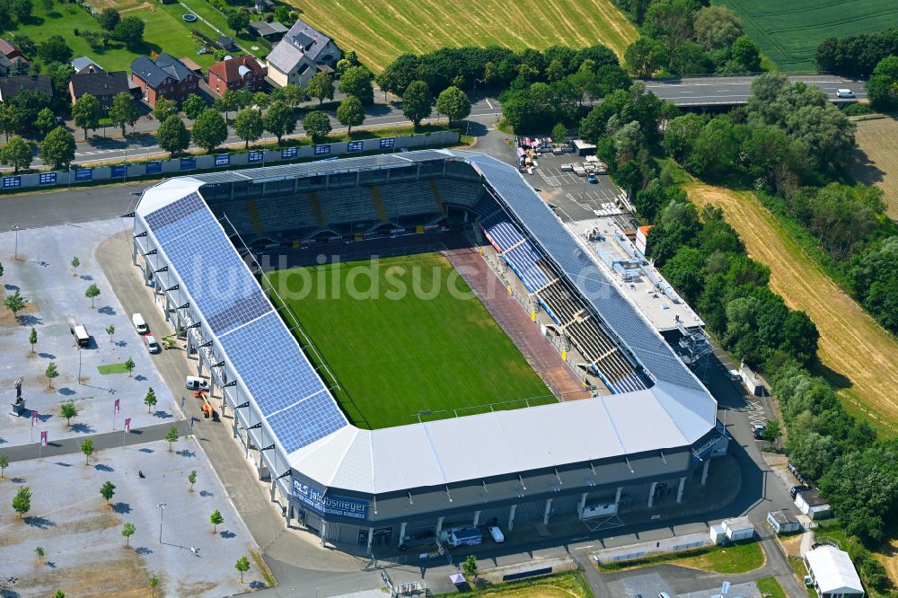 Luftbild Paderborn - Fußball- Stadion Benteler-Arena in Paderborn im Bundesland Nordrhein-Westfalen, Deutschland