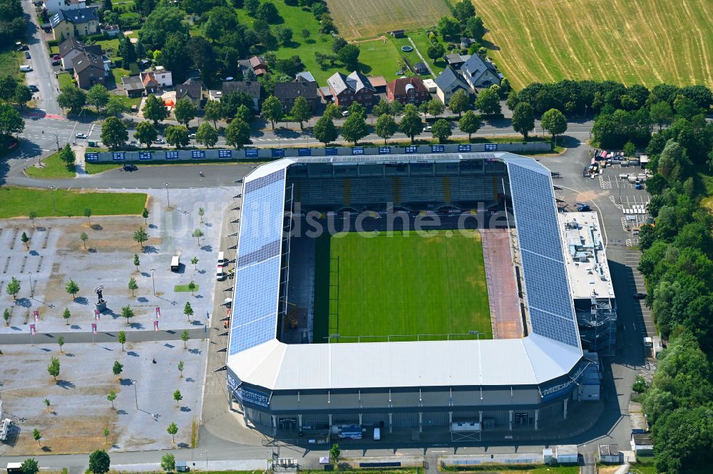 Luftaufnahme Paderborn - Fußball- Stadion Benteler-Arena in Paderborn im Bundesland Nordrhein-Westfalen, Deutschland