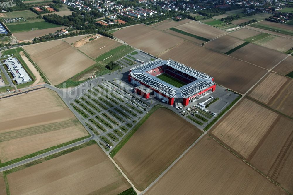 Mainz von oben - Fußball-Stadion Coface-Arena, die neue Heimstätte des Vereins FSV Mainz 05 in Mainz Bretzenheim in Rheinland-Pfalz