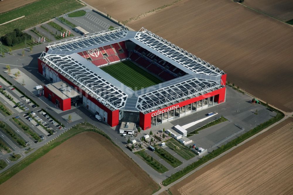 Luftbild Mainz - Fußball-Stadion Coface-Arena, die neue Heimstätte des Vereins FSV Mainz 05 in Mainz Bretzenheim in Rheinland-Pfalz