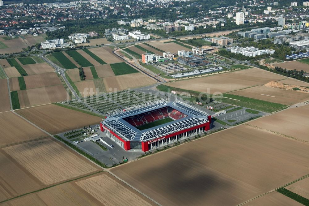 Luftbild Mainz - Fußball-Stadion Coface-Arena, die neue Heimstätte des Vereins FSV Mainz 05 in Mainz Bretzenheim in Rheinland-Pfalz