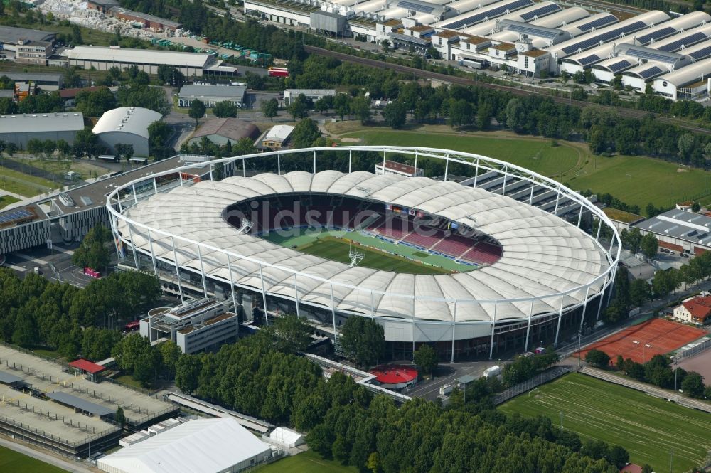 Luftbild Stuttgart - Fußball- Stadion Mercedes-Benz-Arena in Stuttgart in Baden-Württemberg