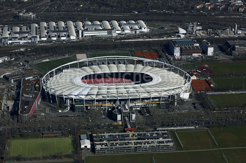 Luftbild Stuttgart - Fußball- Stadion Mercedes-Benz-Arena in Stuttgart in Baden-Württemberg