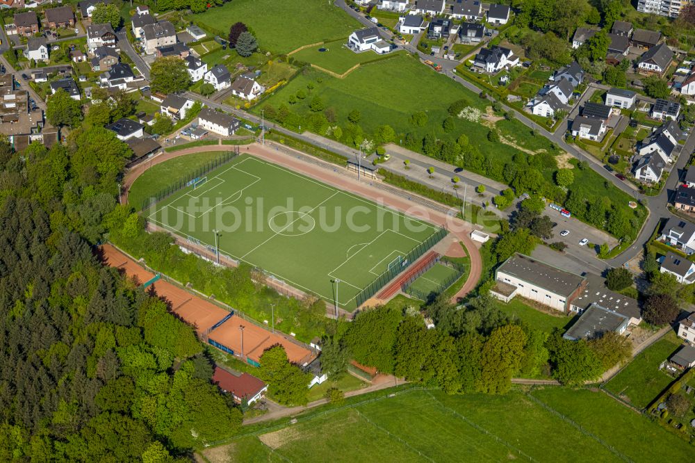 Volmarstein aus der Vogelperspektive: Fussballplatz Sportplatz Köhlerwaldstraße in Volmarstein im Bundesland Nordrhein-Westfalen, Deutschland