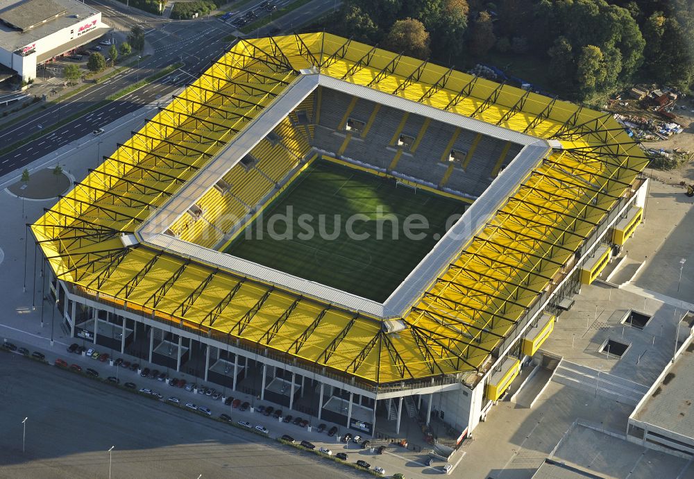 Luftaufnahme Aachen - Fussballstadion Aachener Tivoli in Aachen im Bundesland Nordrhein-Westfalen, Deutschland