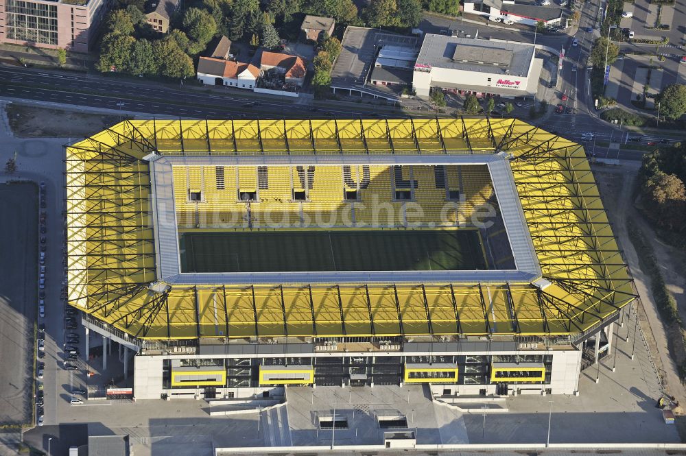 Aachen von oben - Fussballstadion Aachener Tivoli in Aachen im Bundesland Nordrhein-Westfalen, Deutschland