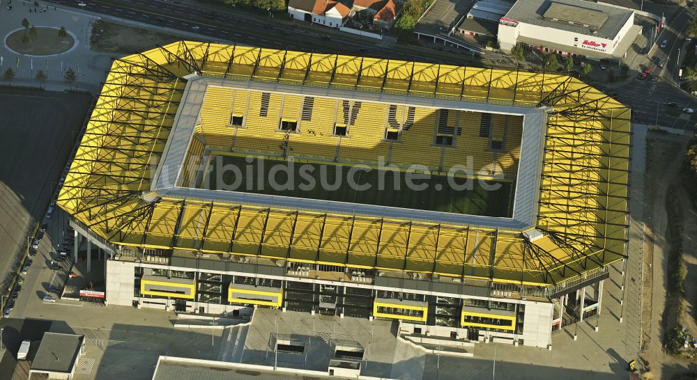 Aachen aus der Vogelperspektive: Fussballstadion Aachener Tivoli in Aachen im Bundesland Nordrhein-Westfalen, Deutschland