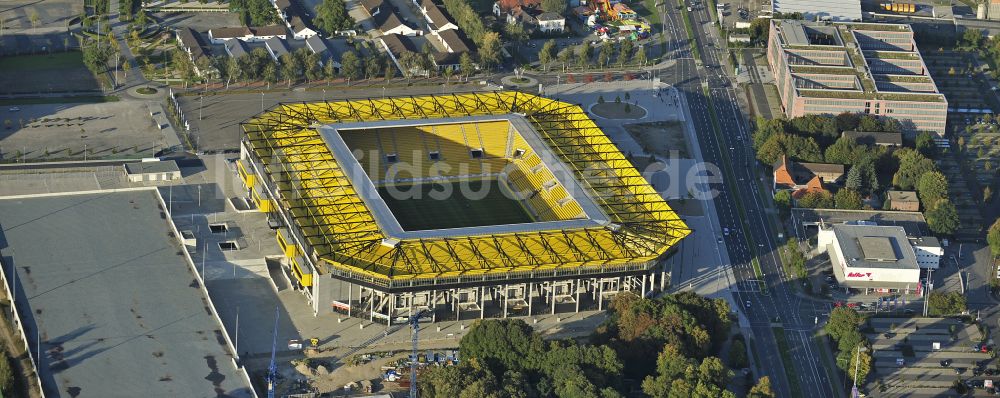 Luftaufnahme Aachen - Fussballstadion Aachener Tivoli in Aachen im Bundesland Nordrhein-Westfalen, Deutschland