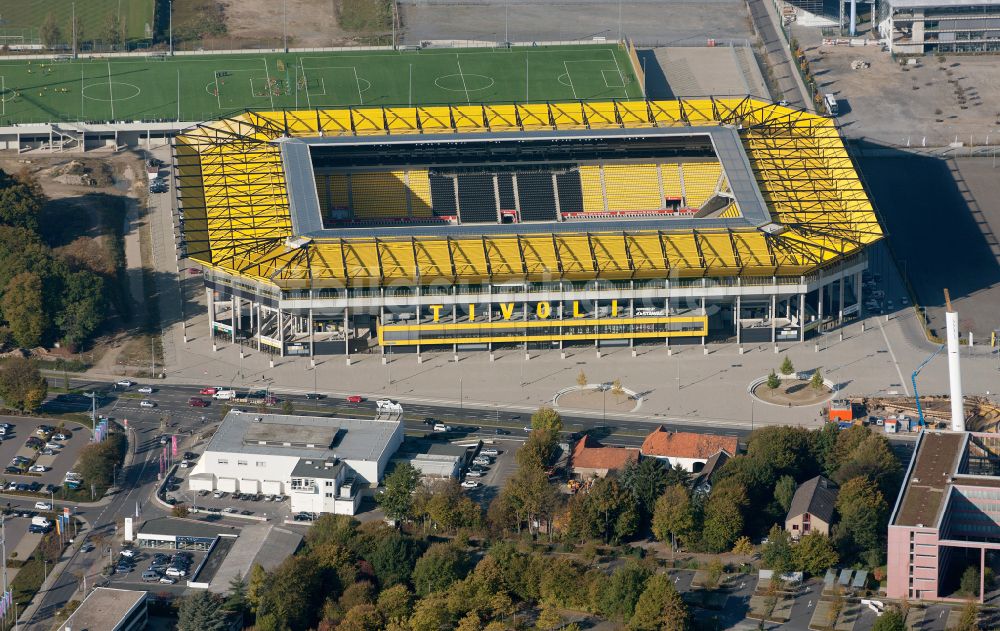 Luftbild Aachen - Fussballstadion Aachener Tivoli in Aachen im Bundesland Nordrhein-Westfalen, Deutschland