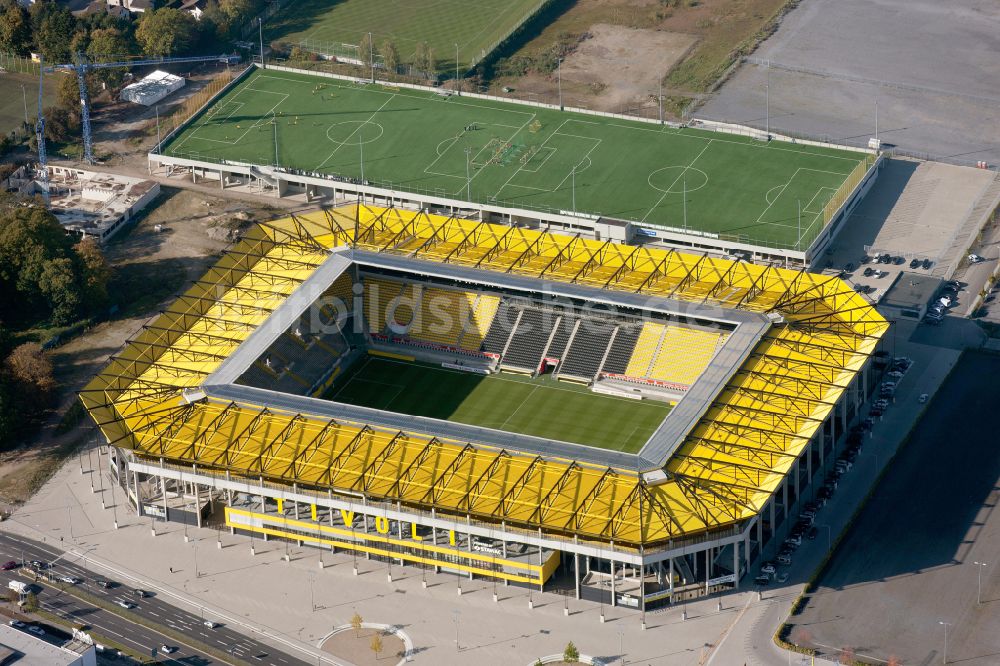 Aachen aus der Vogelperspektive: Fussballstadion Aachener Tivoli in Aachen im Bundesland Nordrhein-Westfalen, Deutschland