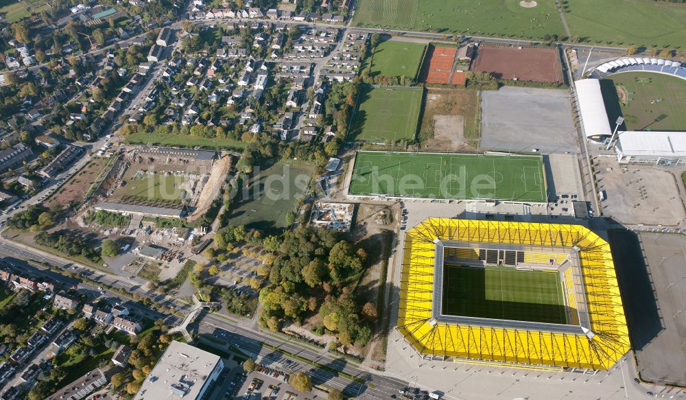 Luftaufnahme Aachen - Fussballstadion Aachener Tivoli in Aachen im Bundesland Nordrhein-Westfalen, Deutschland