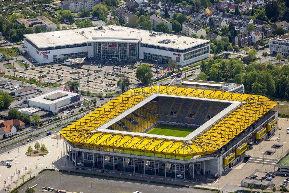 Aachen aus der Vogelperspektive: Fussballstadion Aachener Tivoli in Aachen im Bundesland Nordrhein-Westfalen, Deutschland